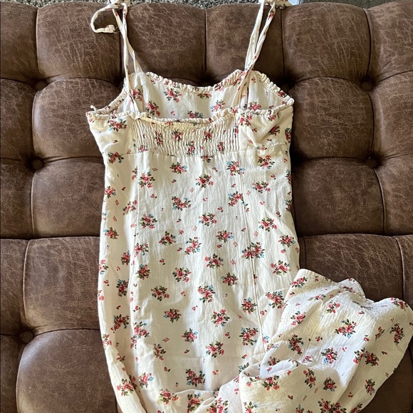 Zara Cream Floral Maxi Dress - Picture 1 of 2